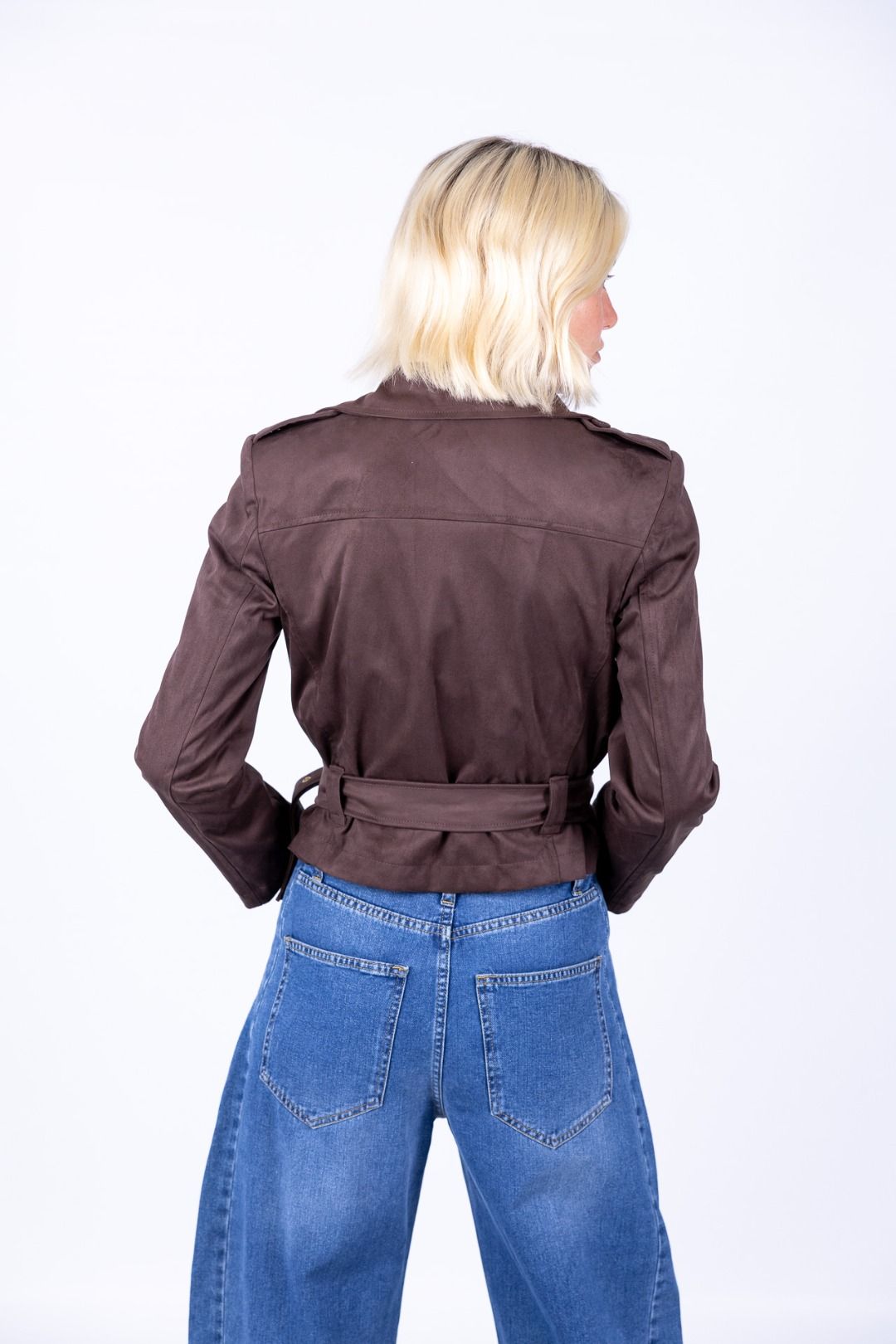 Susy Mix - Chiodo con fibbia in eco dainetto