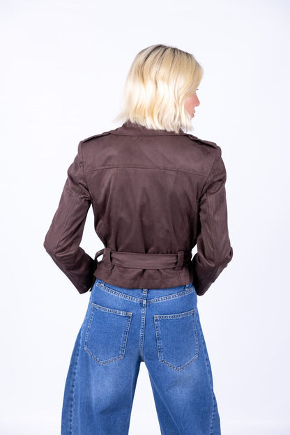 Susy Mix - Chiodo con fibbia in eco dainetto