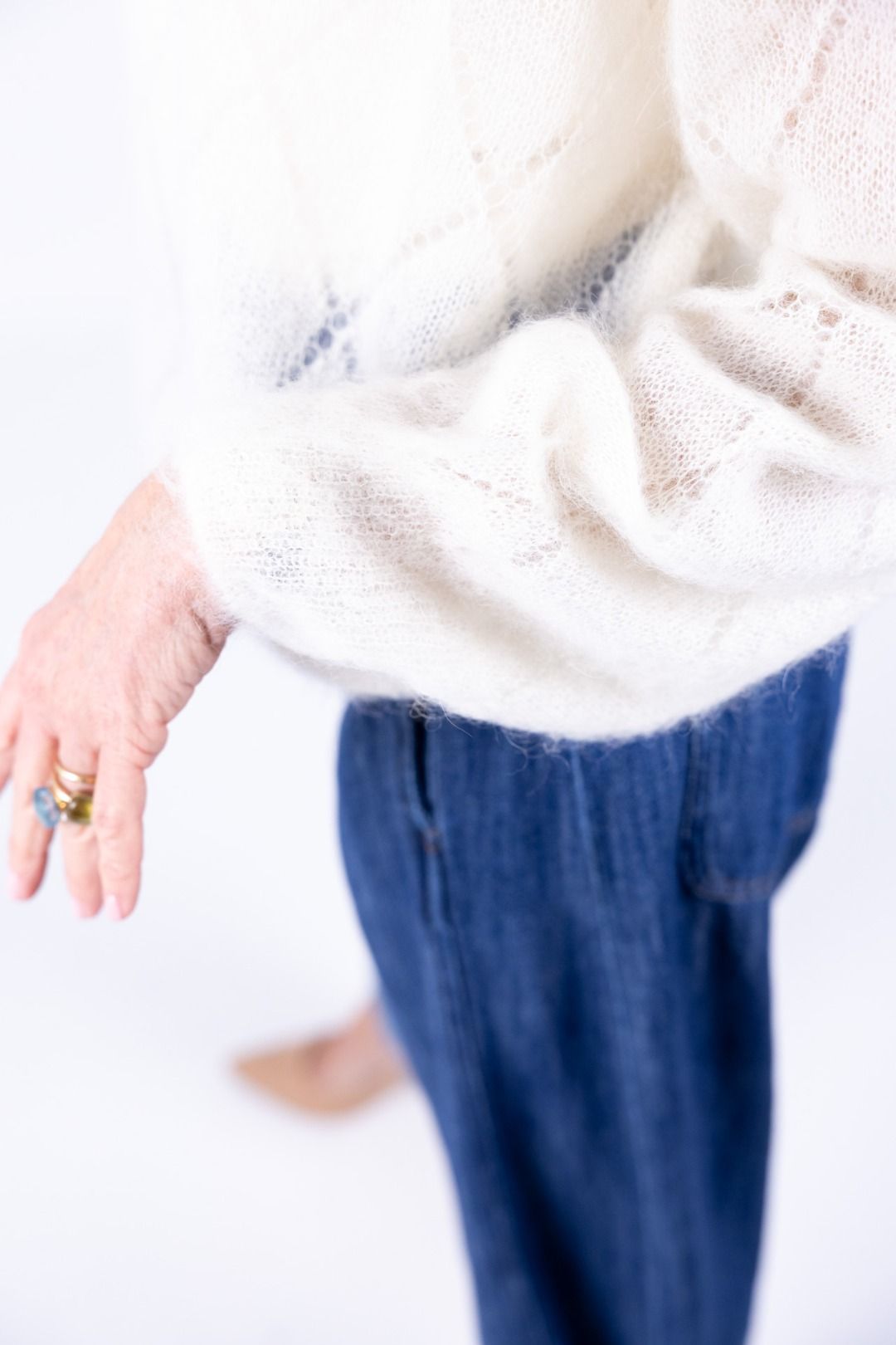 Amorė - Maglia ricamo kid mohair