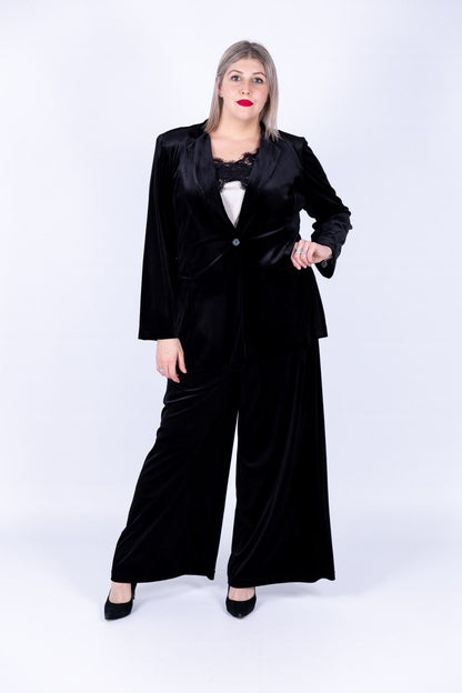 Susy Star - Pantalone palazzo in ciniglia