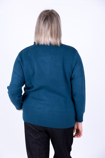 Ragno - Maglia collo a giro con costine sul collo