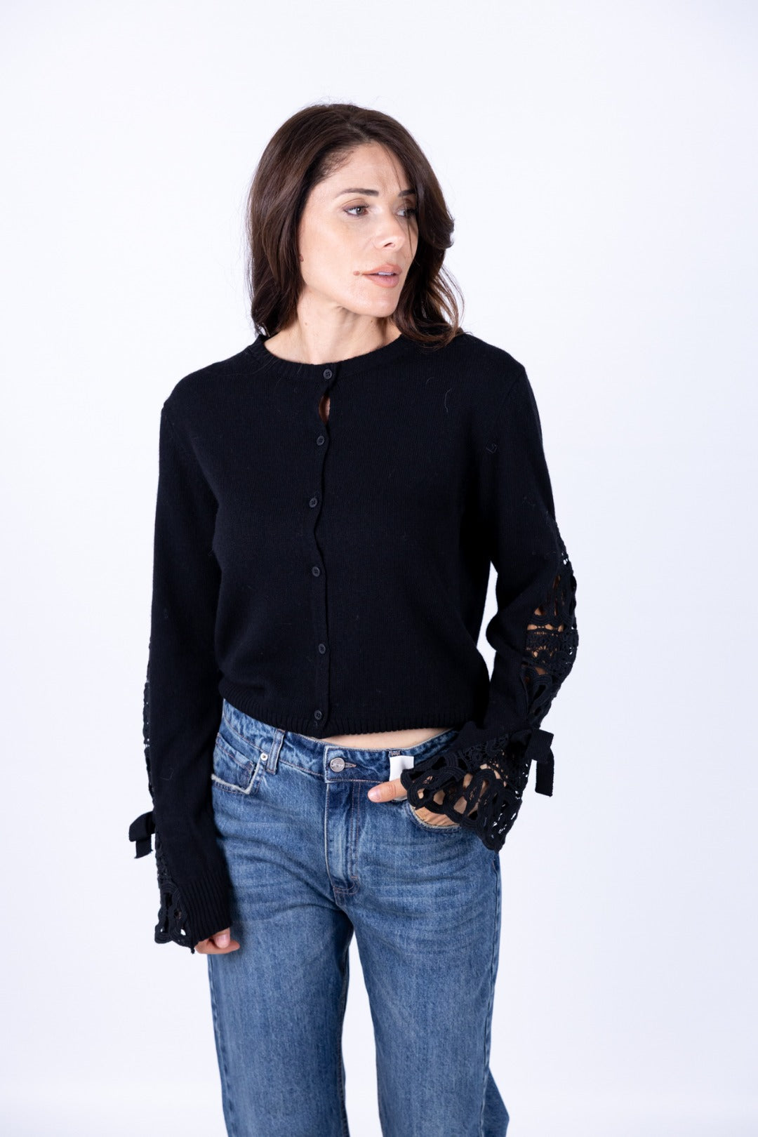 Philia Loft - Cardigan con pizzo