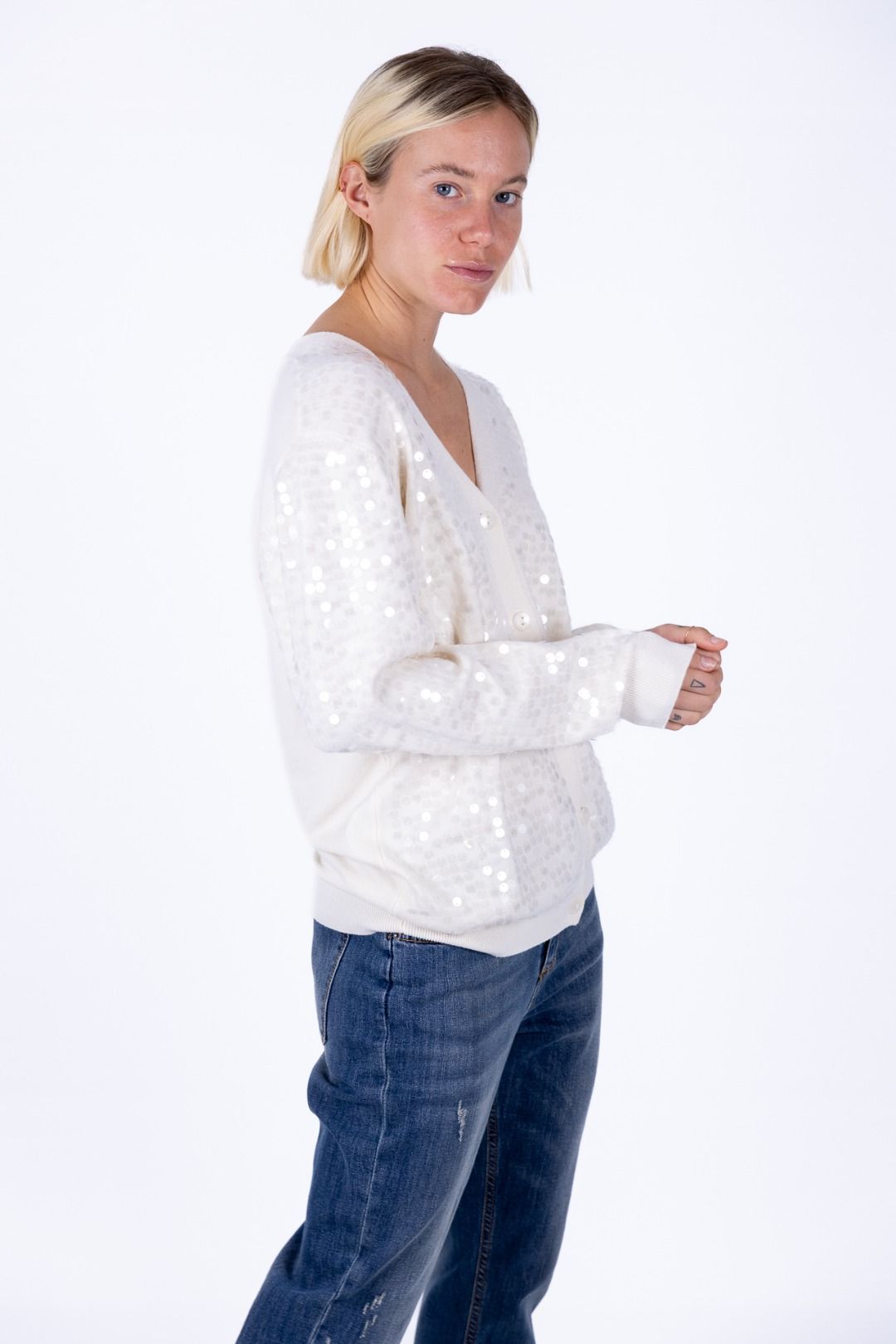 Susy Mix - Cardigan con paillettes