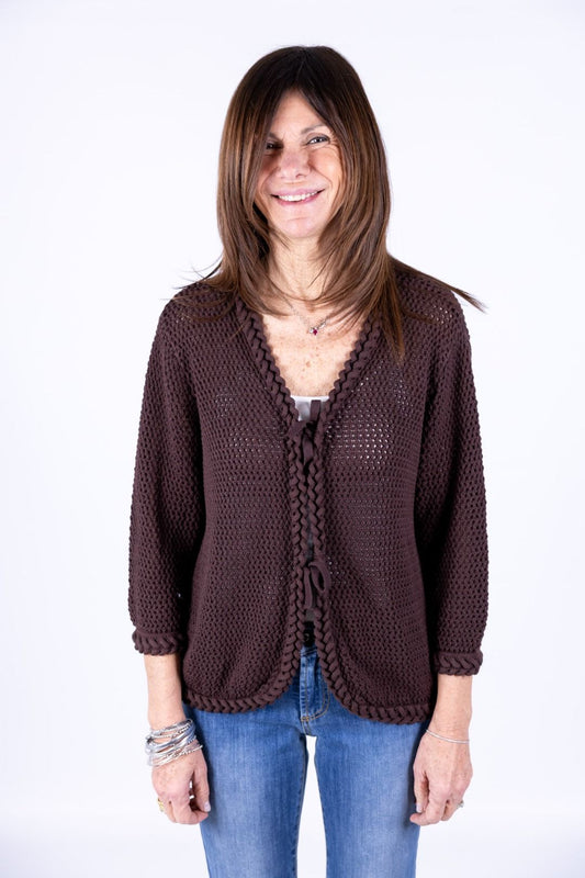 Le Streghe - Cardigan con fiocco