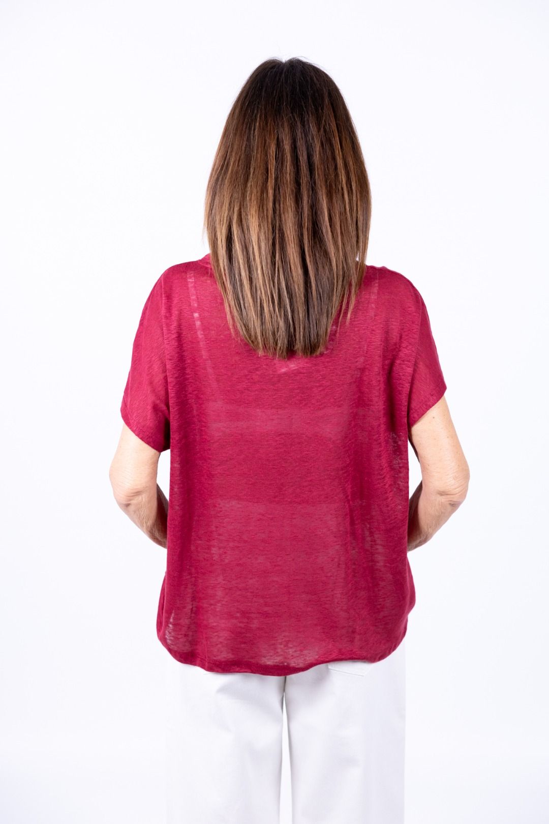 Novepuntouno - T-shirt over in lino