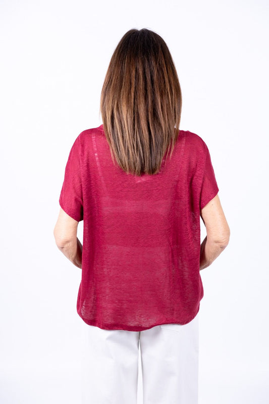 Novepuntouno - T-shirt over in lino