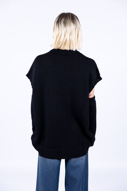 Tensione in - Gilet stondato con manicotti