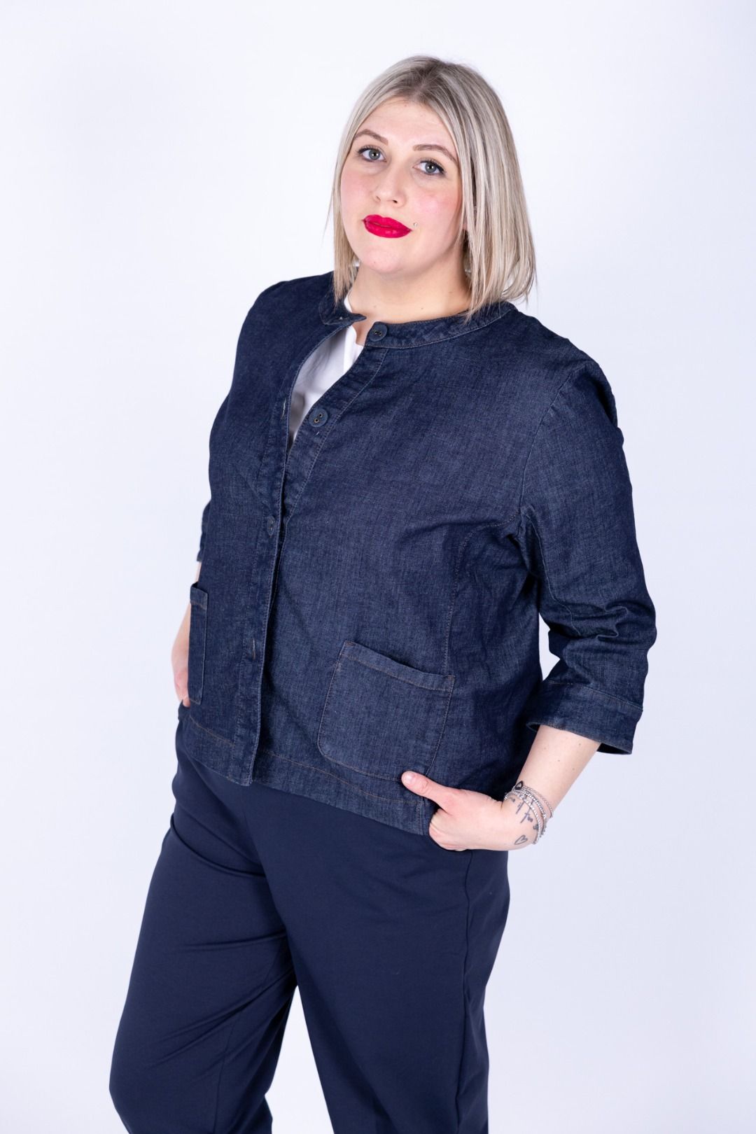 Ragno - Giacca Light Denim manica 3/4 C