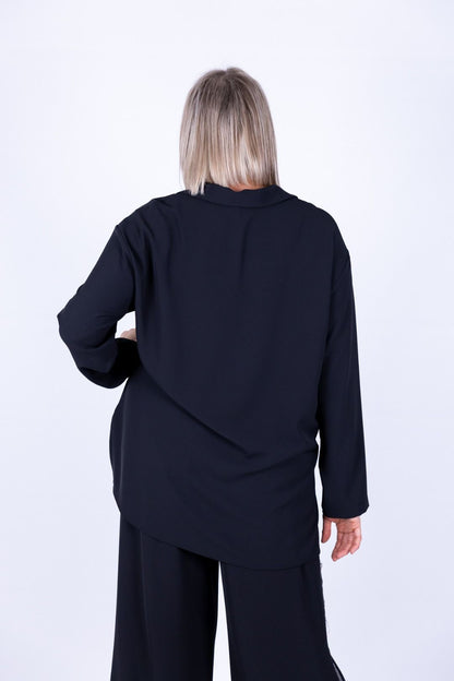 Dejavu - Camicia con colletto in paillettes