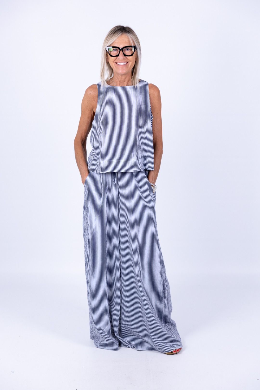 Le Streghe - Completo Top con pantalone a righe