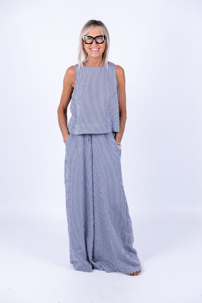 Le Streghe - Completo Top con pantalone a righe