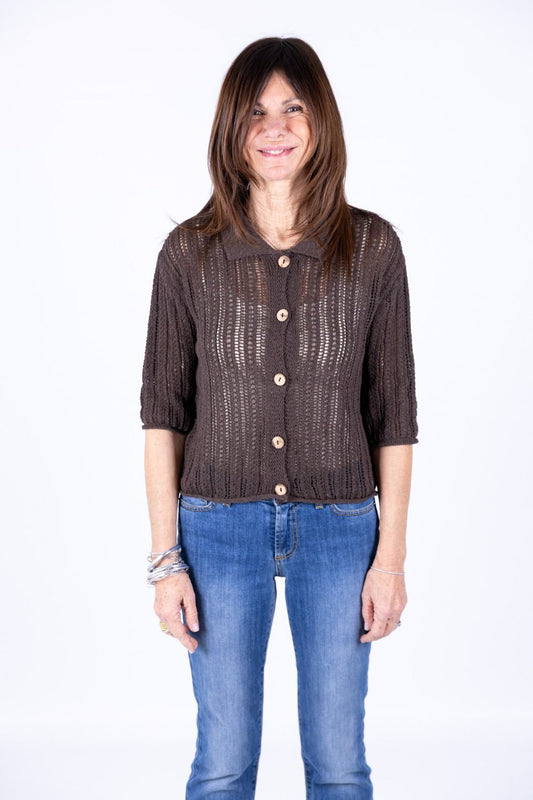 Le Streghe - Giacchino con colletto traforato