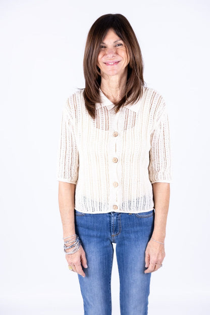 Le Streghe - Giacchino con colletto traforato