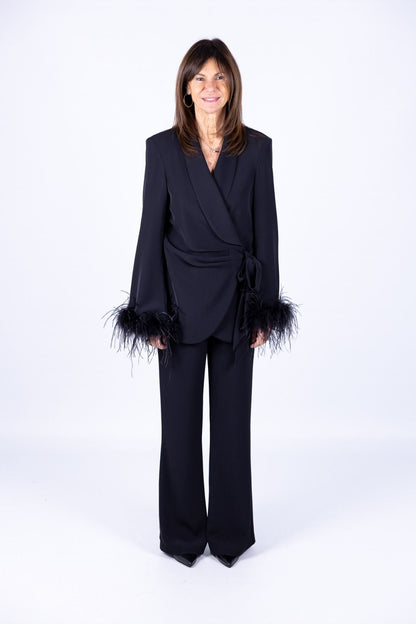 Tensione in - Giacca fluida con piume