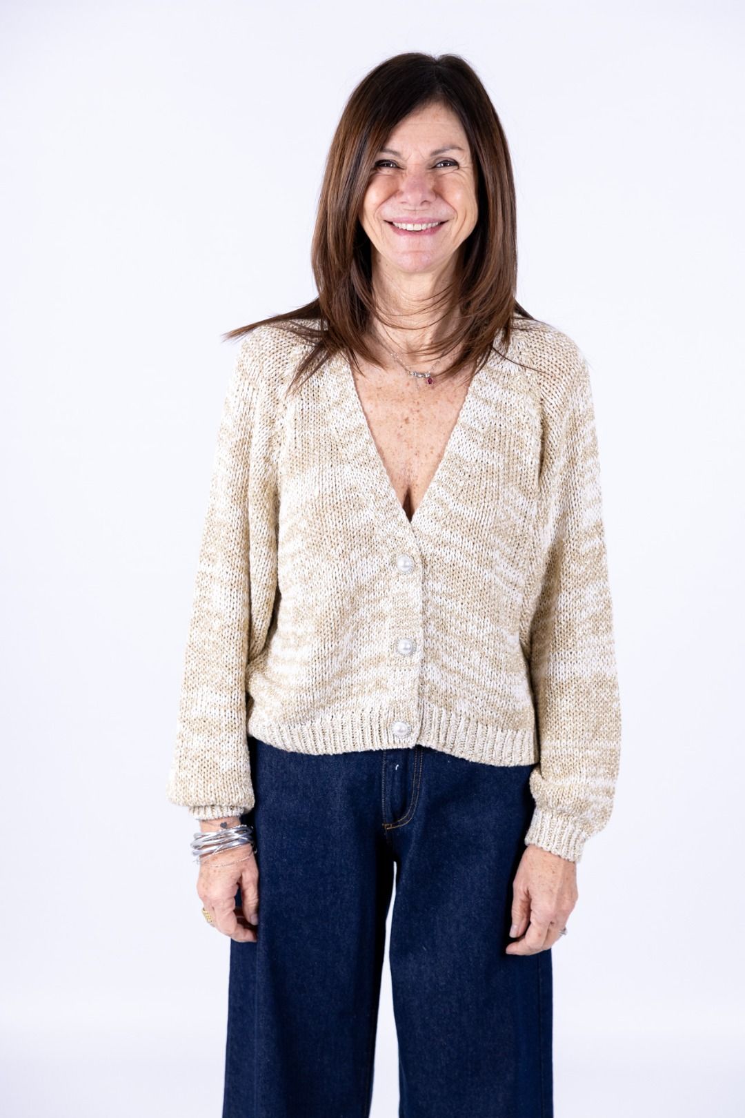 HaveOne - Cardigan bottone gioiello
