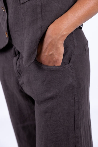 Tensione In - Completo lino Gilet e Pantalone