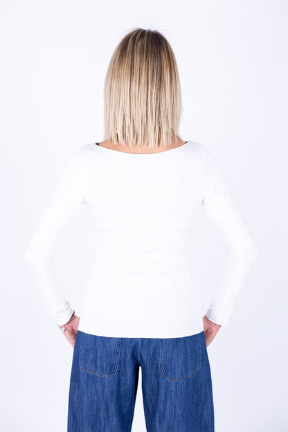 Susy Mix - T-shirt barchetta taglio vivo