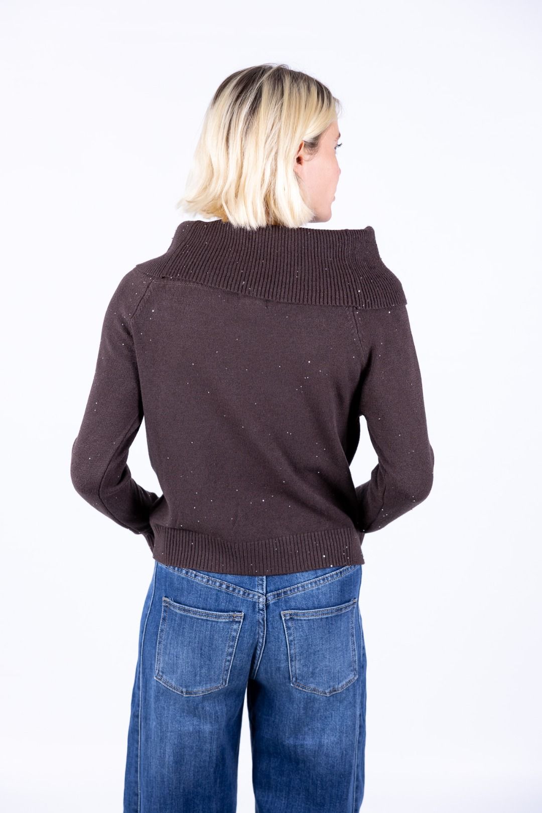 Susy Mix - Maglia shiffer con paillettes