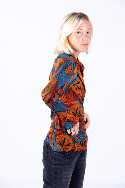Surkana - Camicia fantasia collo smoking