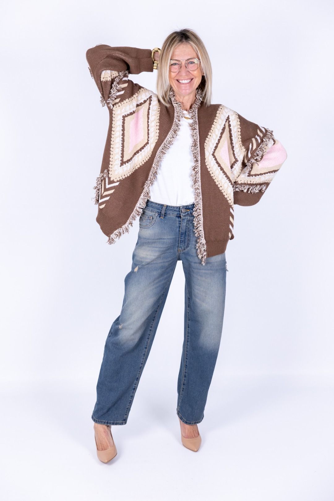 Tensione In - Cardigan rombi