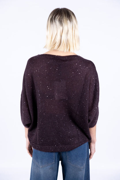 HaveOne - Poncho con paillettes