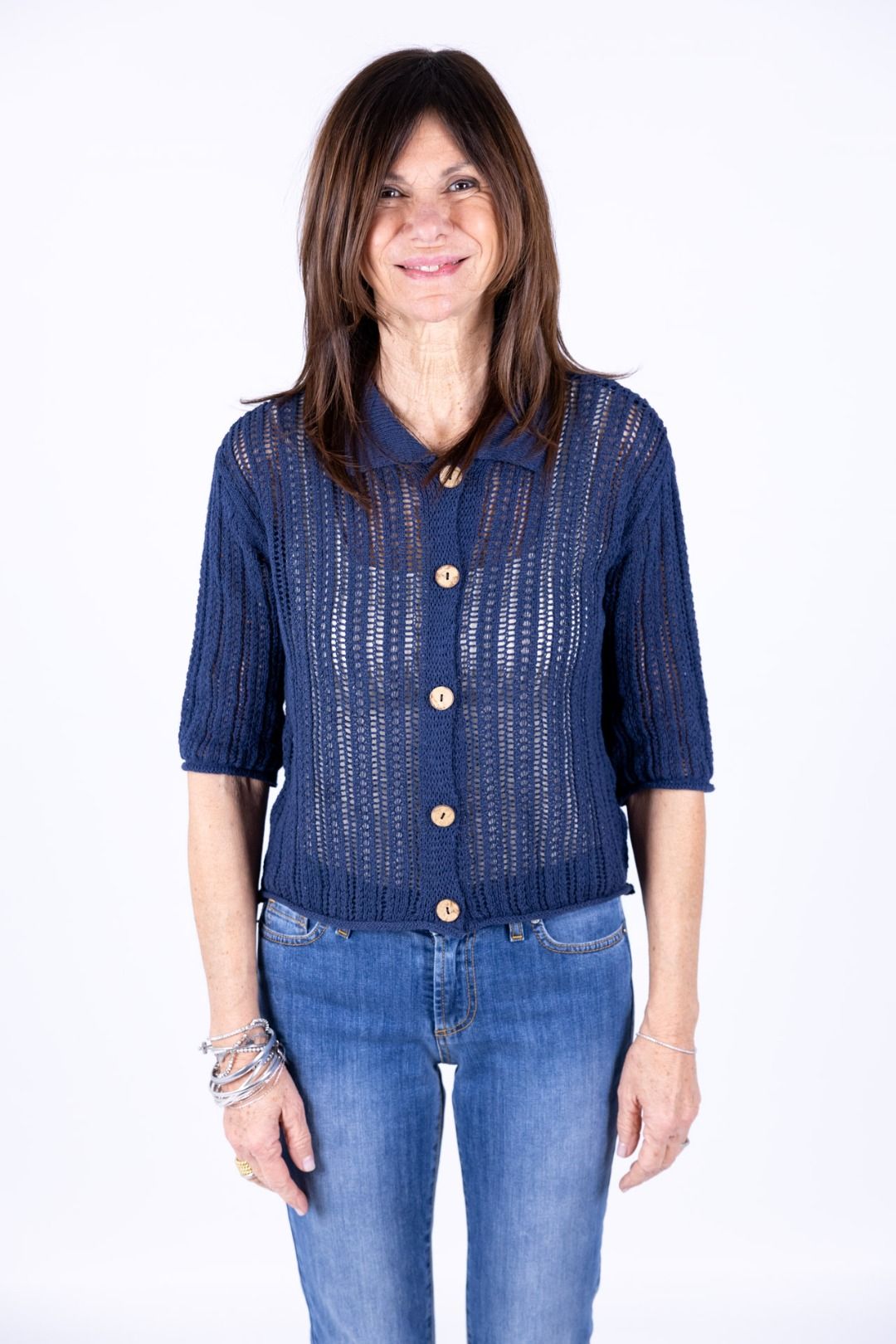 Le Streghe - Giacchino con colletto traforato