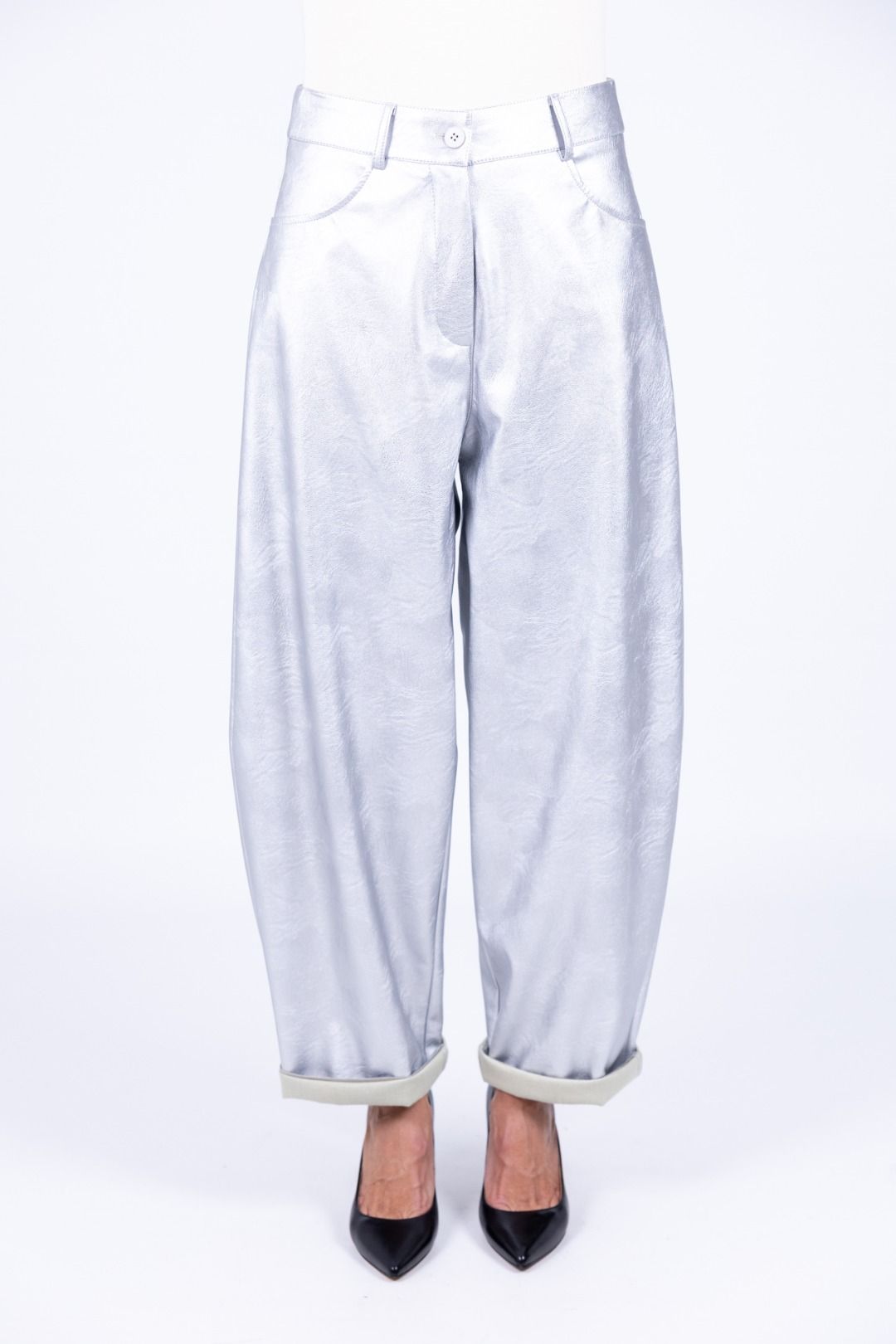 Tensione In - Pantalone ecopelle ovetto