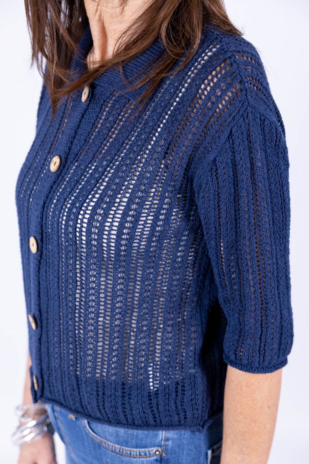 Le Streghe - Giacchino con colletto traforato