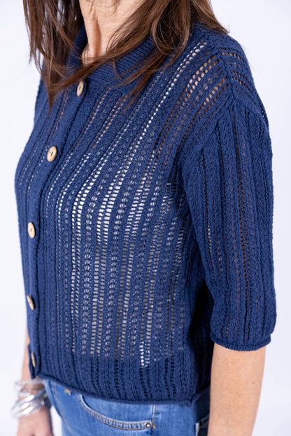 Le Streghe - Giacchino con colletto traforato