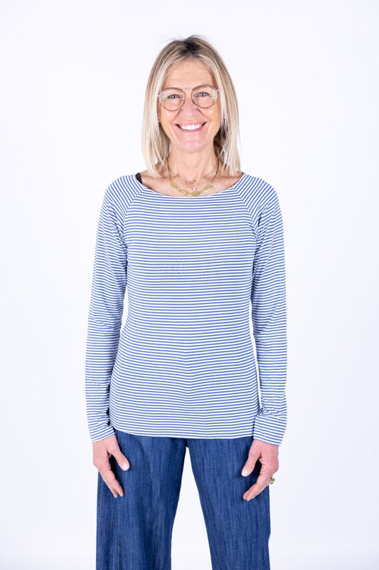 Susy Mix - Maglia barchetta righe