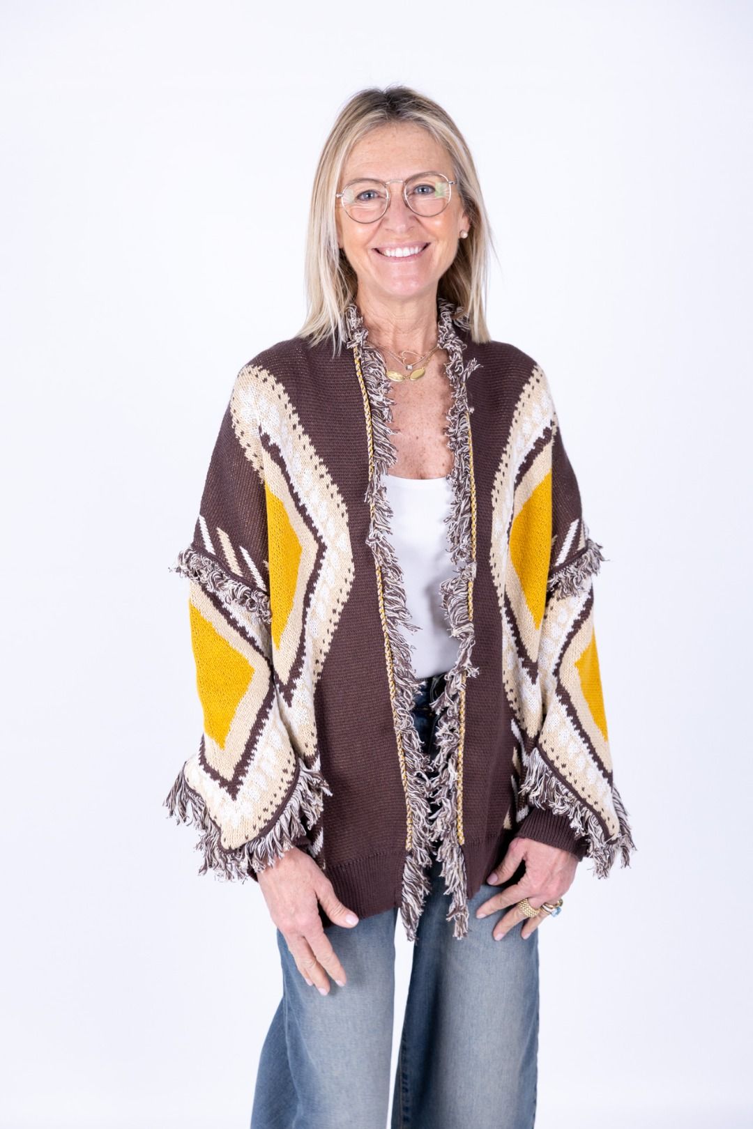 Tensione In - Cardigan rombi