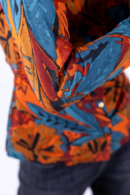 Surkana - Camicia fantasia collo smoking