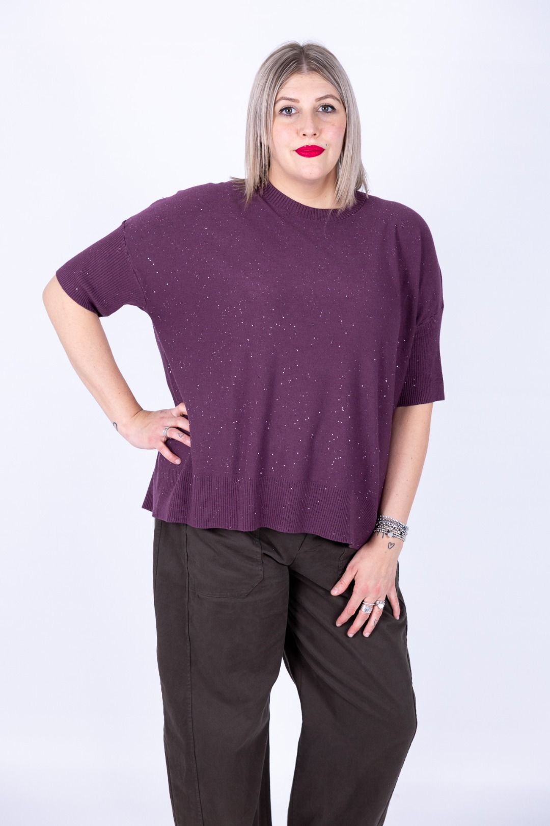 Susy Star - Maglia manica 3/4 con punti luce