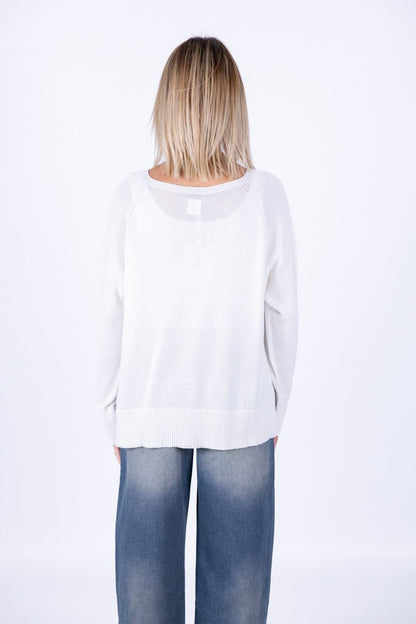 Susy Mix - Maglia barchetta raglan