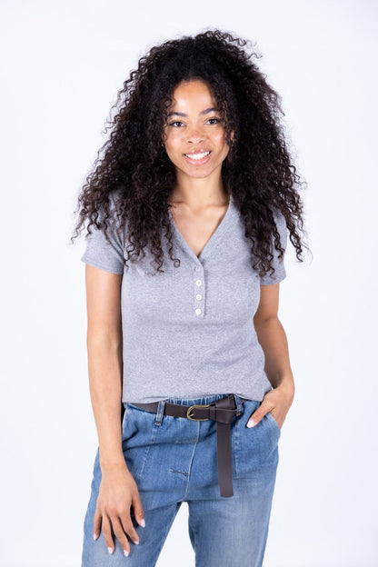 Le Streghe - T-shirt costine con bottoni