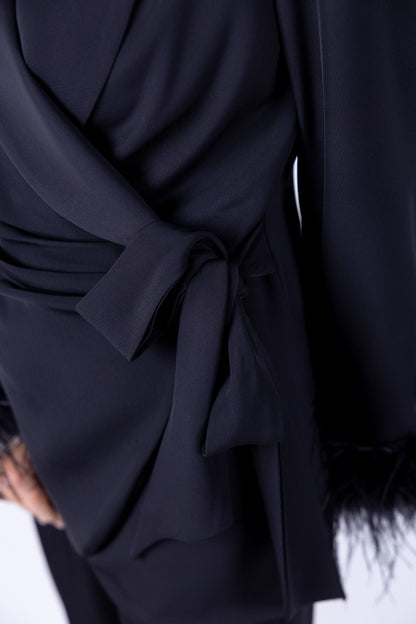 Tensione in - Giacca fluida con piume