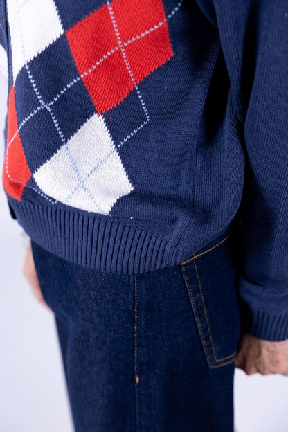 Tensione In - Cardigan rombi