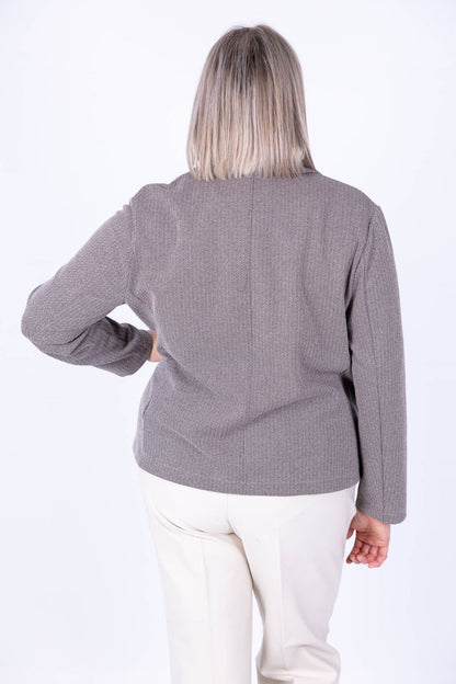 Ragno - Giacca gessata curvy doppio petto