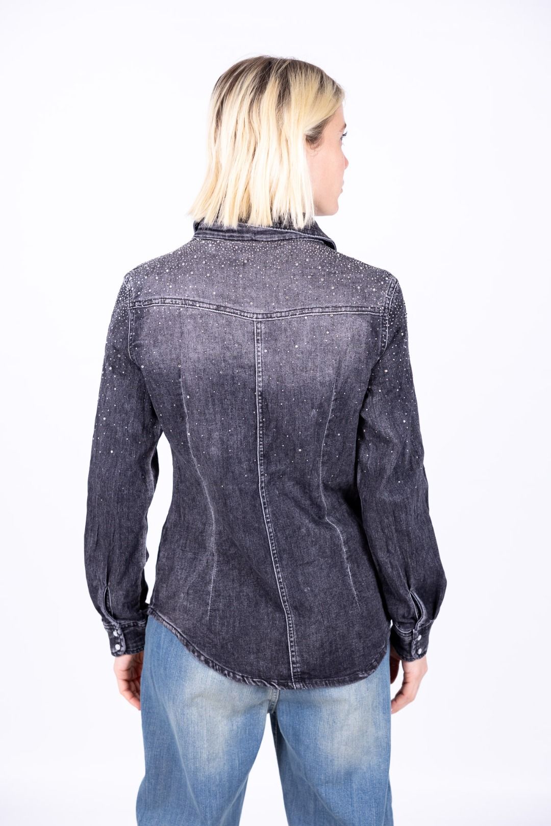 Le Streghe - Camicia Jeans strass