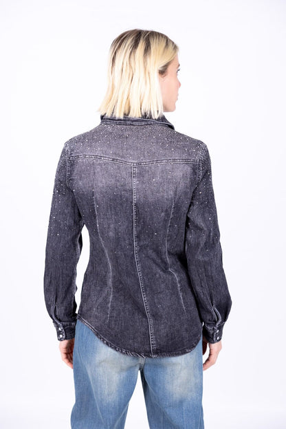 Le Streghe - Camicia Jeans strass