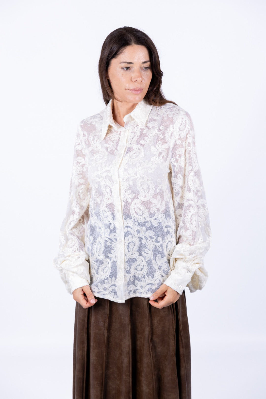 HaveOne - Camicia pizzo