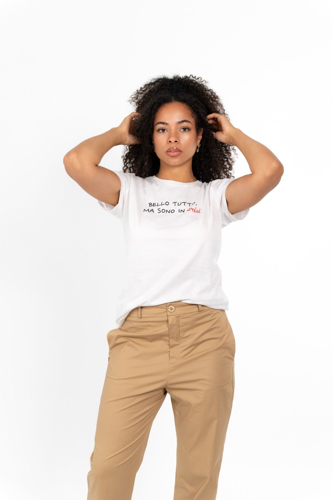Susy Mix - T-shirt slim con scritta