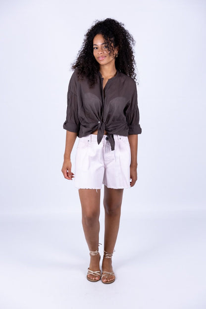Tensione In - Camicia mussola con scritta