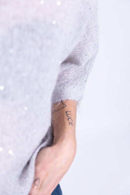 HaveOne - Poncho con paillettes