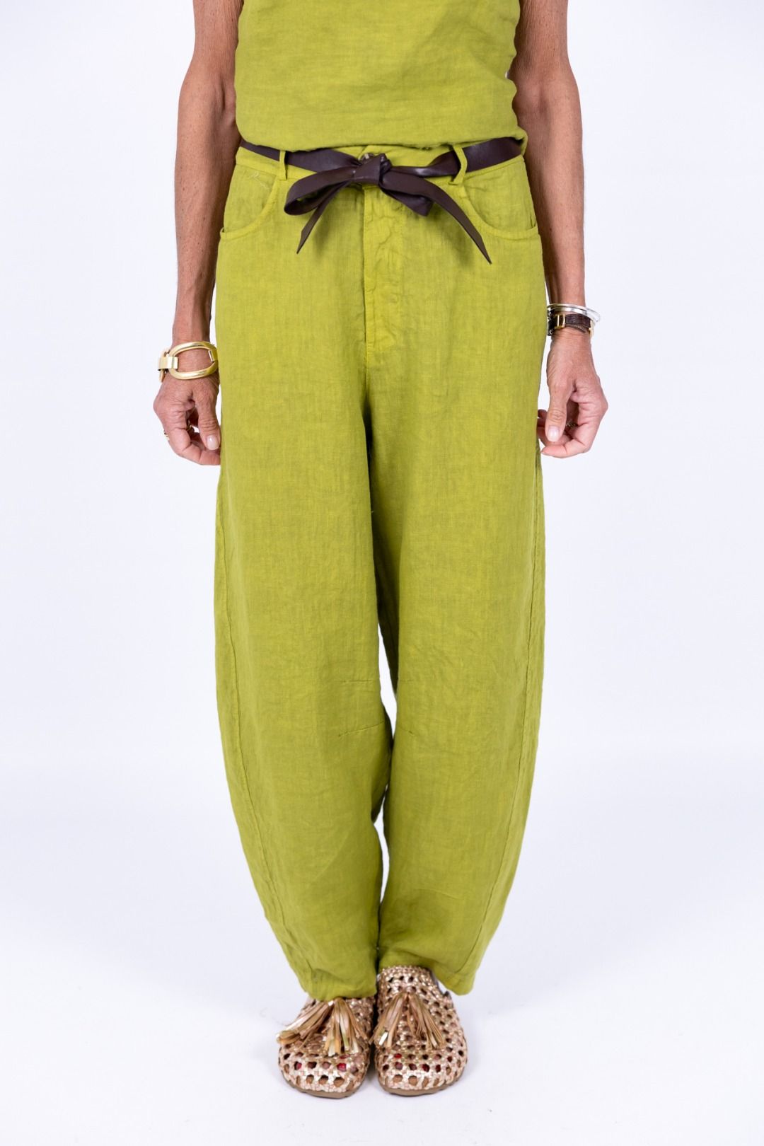 Susy Mix - Pantalone baggy in lino