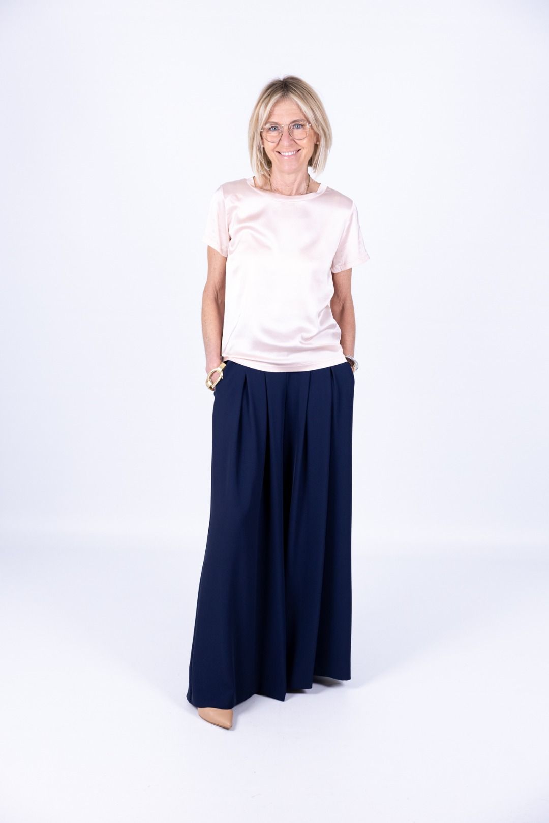 Imperial - Pantalone palazzo con pence