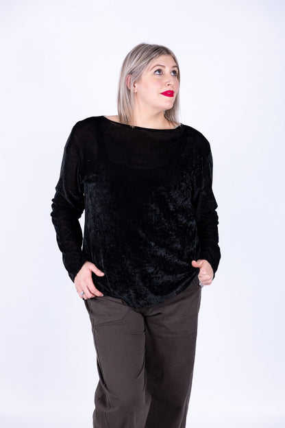 Susy Star - Maglia ciniglia collo barchetta