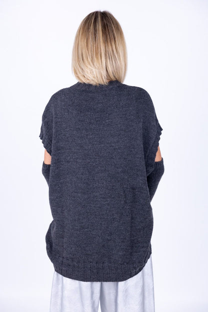 Tensione in - Gilet stondato con manicotti