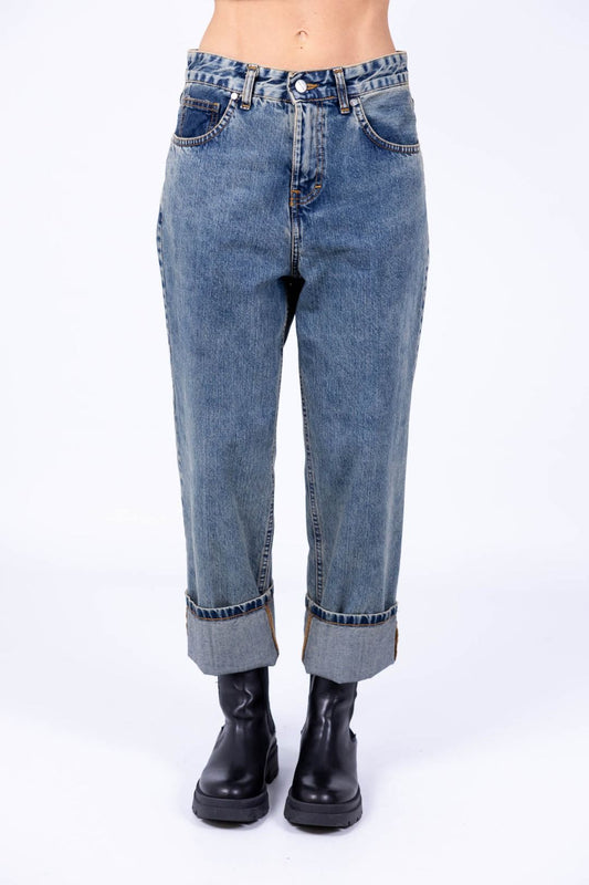 Susy Mix - Jeans dritto con risvolto