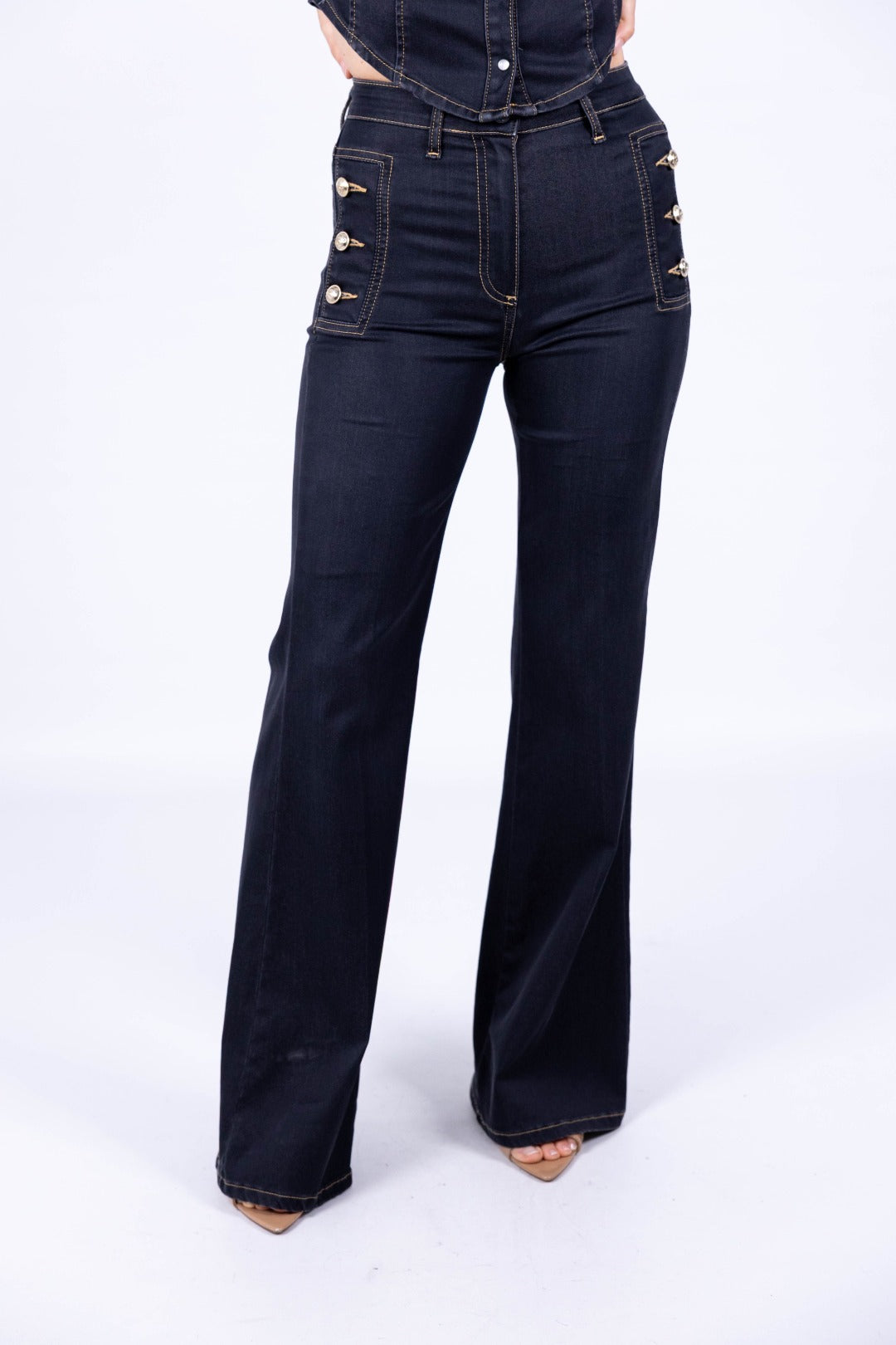 HaveOne - Jeans con bottoni